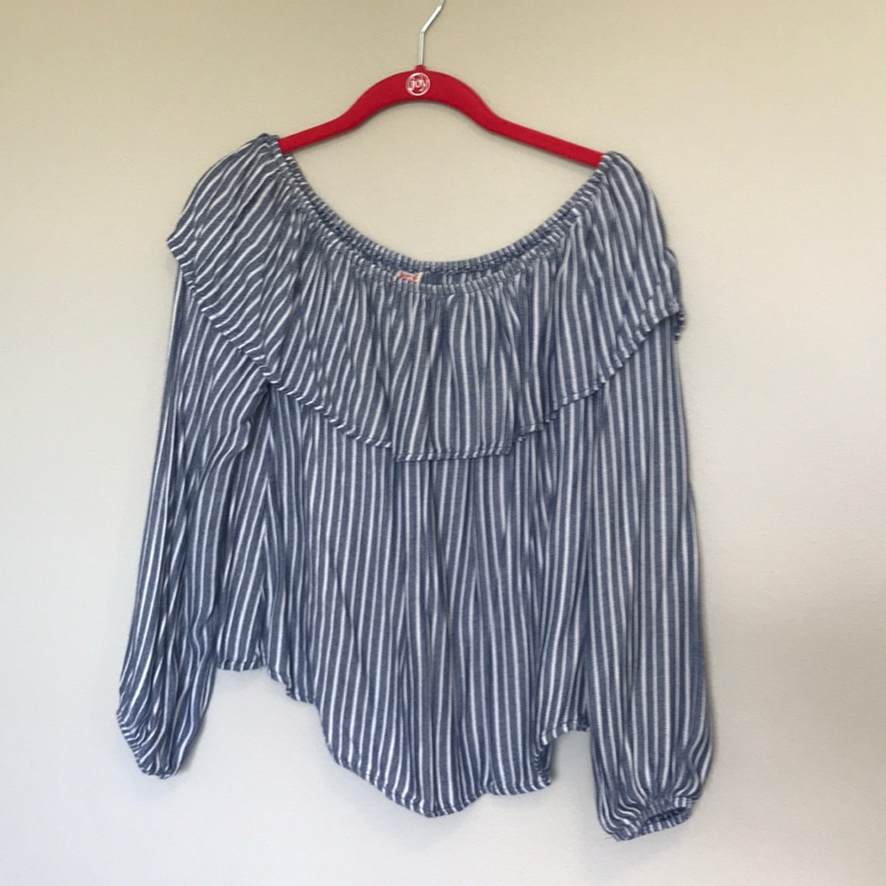 Long sleeve off the shoulder shirt